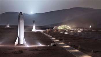 Artist’s impression of SpaceX’s proposed Mars Base Alpha.