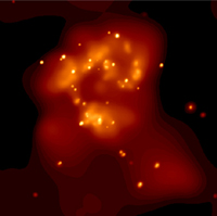 X-Ray image from Antennae Galaxy