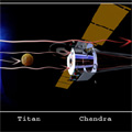 Illustration of Crab, Titan's Shadow and Chandra