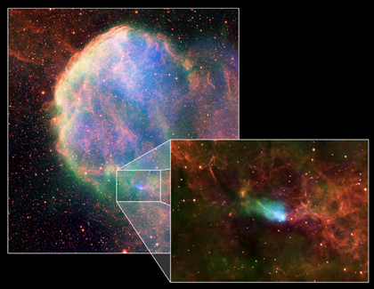 X-ray, Radio, Infrared Image of NGC 4696