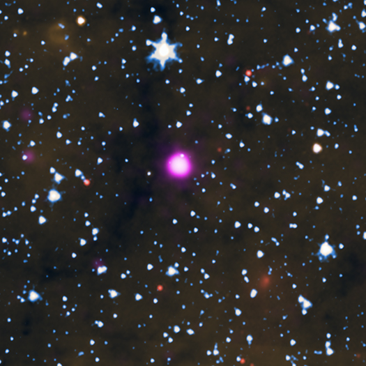 Close up image of the magnetar J1818.0-1607.