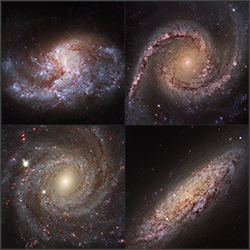 An image of four galaxies in the survey