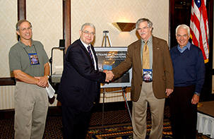 Harvey Tananbaum (former Chandra Director), Riccardo Giacconi, Martin Weisskopf and Claude Canizares